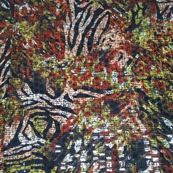 JM Collection Shiny Zippered Blazer Zip Up Top Sequins Animal Print Vintage Sz M - Picture 2 of 10